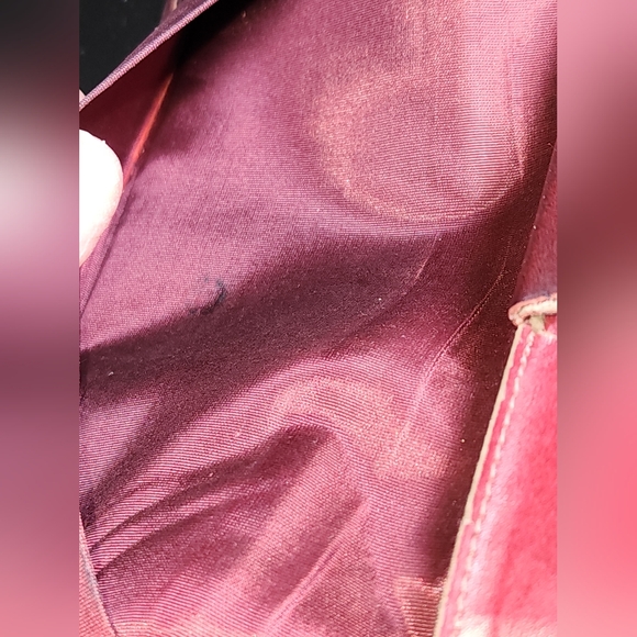 Vintage Capri Burgundy Cowhide Kisslock Bifold Continental Wallet 7"X4"X0.25" - Picture 7 of 9